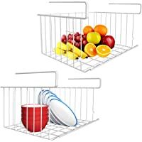Magicfun Cesta Colgante de Almacenaje Metal- 2 PCS Estante Colgante Bajo Balda- Organizador Cestas de Cocina…